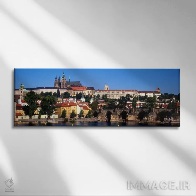 تابلو Prague, Czech Republic,نمای قلعه پراگ از کنار رود ولتاوا، پراگ، جمهوری چک اثر پانورامیک ایمجز (استودیو عکاسی عریض) - نمای روبهرو روی دیوار