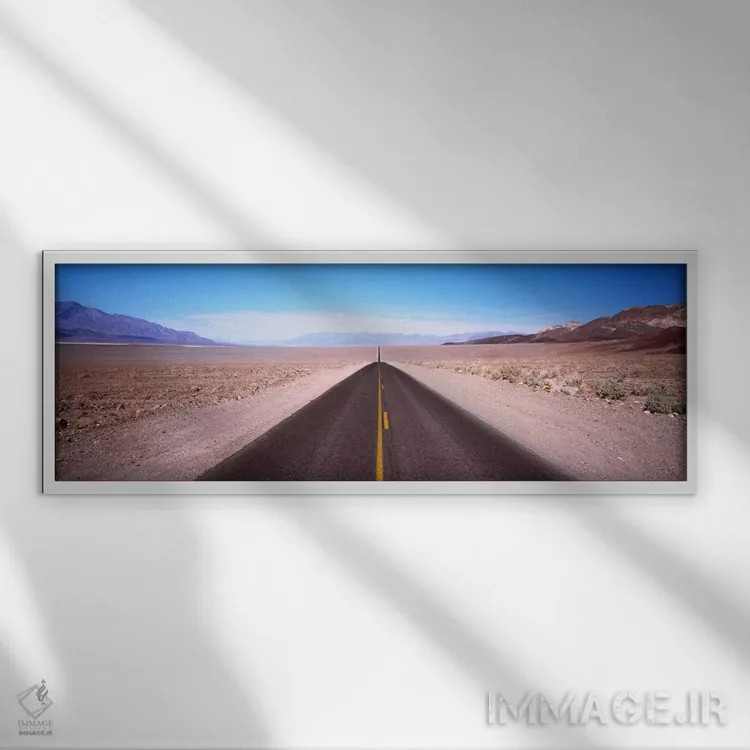 تابلو Death Valley National Park,چشمانداز دره خشک کنار جاده ۱۹۰ ایالت کالیفرنیا، پارک ملی دره مرگ اثر پانورامیک ایمجز (استودیو عکاسی عریض) - نمای قابدار سفید