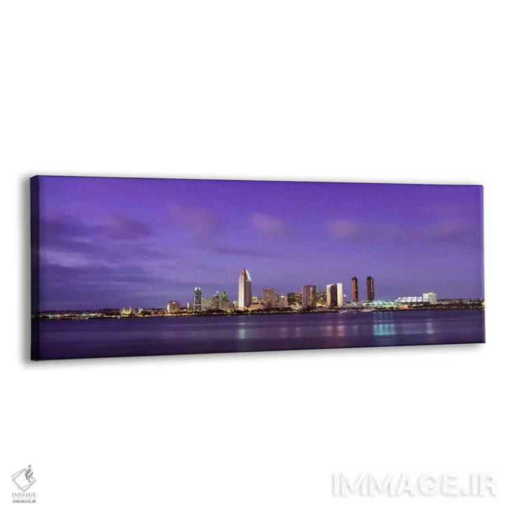 تابلو San Diego, dusk,سن‌دیگو، کالیفرنیا، آمریکا در گرگ‌ومیش اثر پانورامیک ایمجز (استودیو عکاسی عریض) - نمای پرسپکتیو محصول