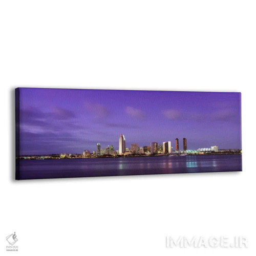 تابلو San Diego, dusk,سندیگو، کالیفرنیا، آمریکا در گرگومیش اثر پانورامیک ایمجز (استودیو عکاسی عریض) - نمای پرسپکتیو محصول