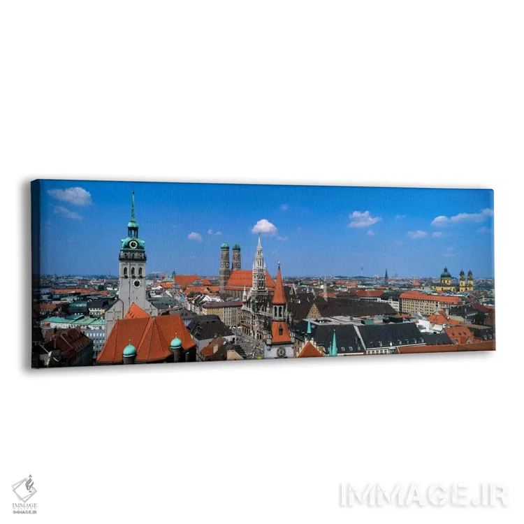تابلو Munich, Bavaria, Germany,نمای هوایی از منطقه قدیمی (آلتشتات)، مونیخ، باواریا، آلمان اثر پانورامیک ایمجز (استودیو عکاسی عریض) - نمای پرسپکتیو محصول