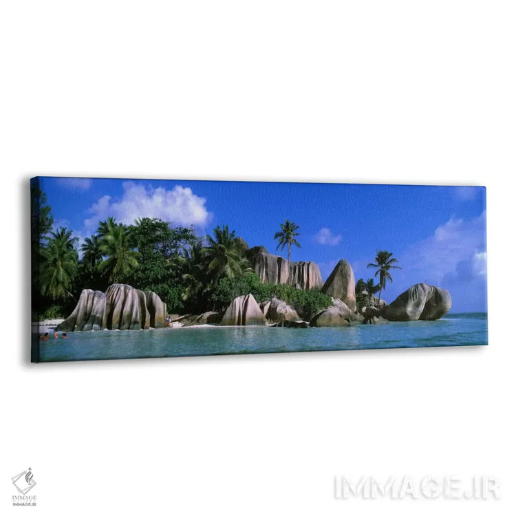 تابلو Anse Source d'Argent, La Digue, Seychelles,توده صخرههای گرانیتی، آنس سورس دآرژان، لا دیگو، سیشل اثر پانورامیک ایمجز (استودیو عکاسی عریض) - نمای پرسپکتیو محصول