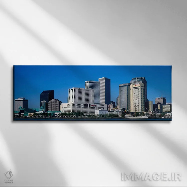تابلو New Orleans,آمریکا، لوییزیانا، نیواورلئان اثر پانورامیک ایمجز (استودیو عکاسی عریض) - نمای روبهرو روی دیوار