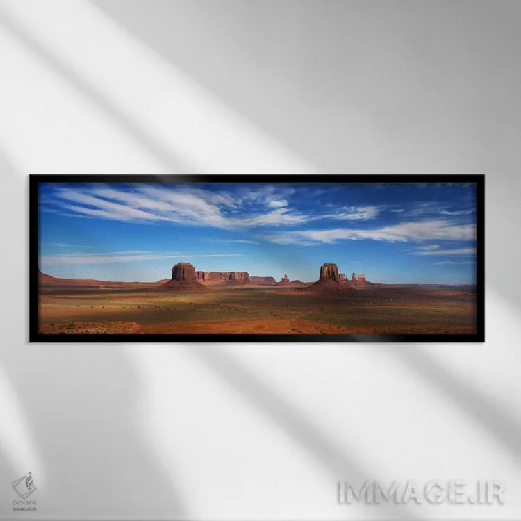 تابلو Navajo Nation, Colorado Plateau, USA,دره یادبود، ملت ناواهو، فلات کلرادو، آمریکا اثر پانورامیک ایمجز (استودیو عکاسی عریض) - نمای قابدار مشکی