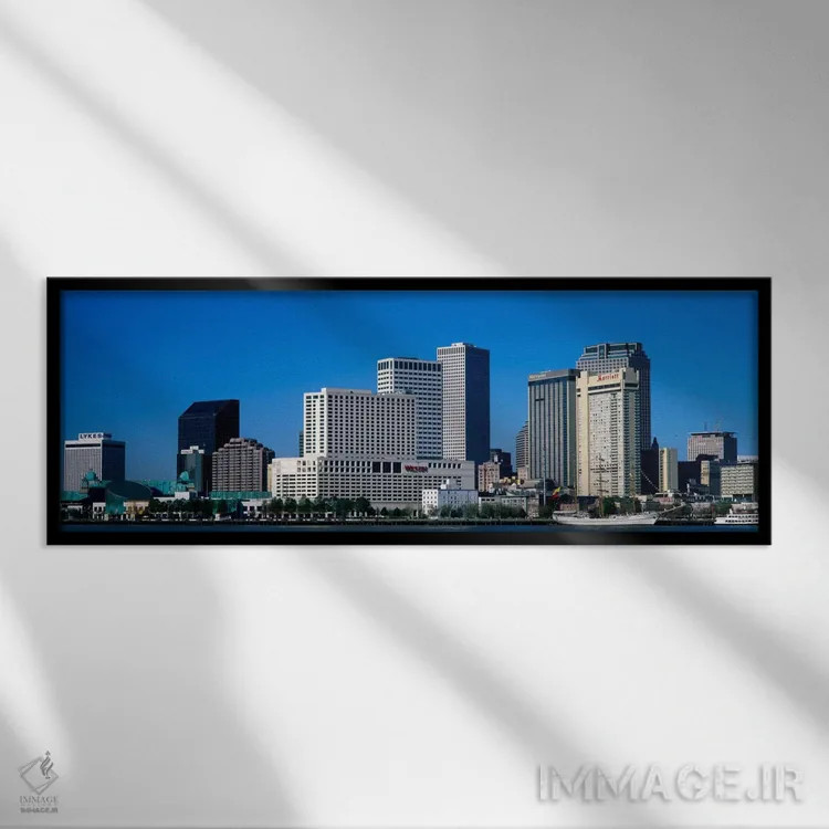 تابلو New Orleans,آمریکا، لوییزیانا، نیواورلئان اثر پانورامیک ایمجز (استودیو عکاسی عریض) - نمای قابدار مشکی