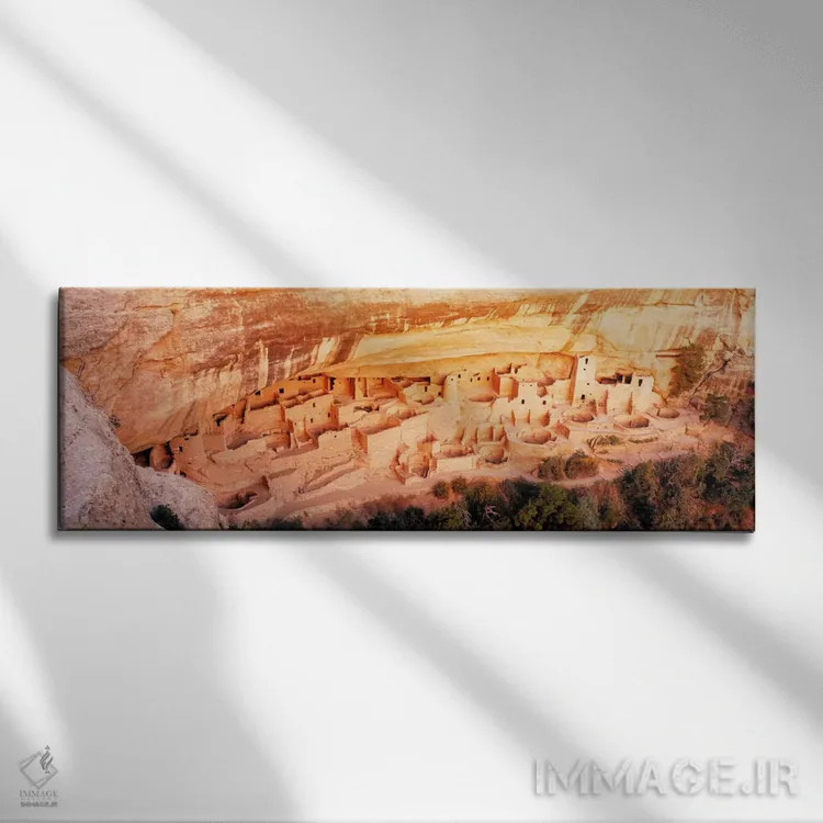 تابلو Mesa Verde National Park, Montezuma County, Colorado, USA,کلیف پالاس، پارک ملی مسا ورده، شهرستان مونتزوما، کلرادو، آمریکا اثر پانورامیک ایمجز (استودیو عکاسی عریض) - نمای روبهرو روی دیوار