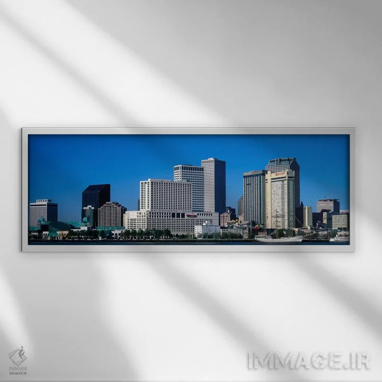 تابلو New Orleans,آمریکا، لوییزیانا، نیواورلئان اثر پانورامیک ایمجز (استودیو عکاسی عریض) - نمای قابدار سفید