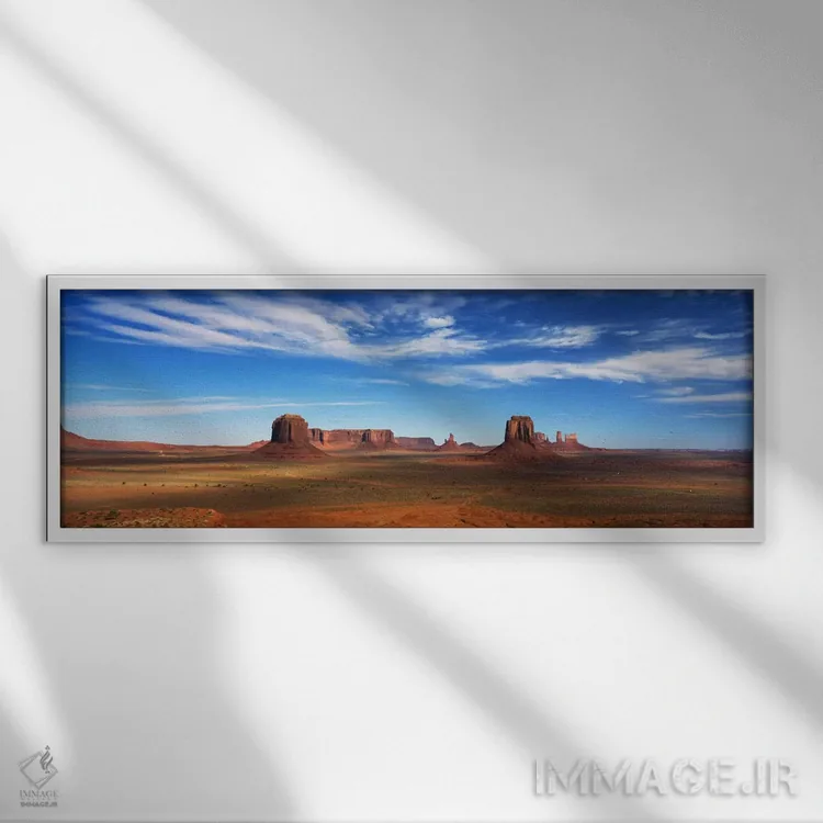 تابلو Navajo Nation, Colorado Plateau, USA,دره یادبود، ملت ناواهو، فلات کلرادو، آمریکا اثر پانورامیک ایمجز (استودیو عکاسی عریض) - نمای قابدار سفید