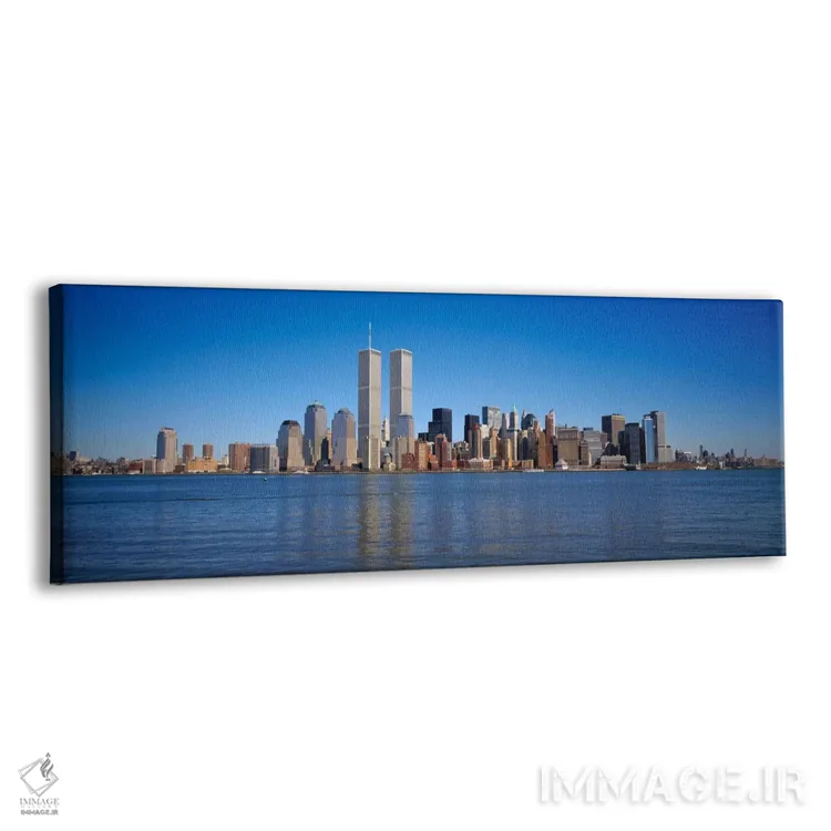 تابلو World Trade Center, Lower Manhattan, Manhattan, New York City, New York State, USA,آسمان‌خراش‌ها در کنار آب، ساختمان تجارت جهانی، بخش پایین منهتن، نیویورک، ایالات متحده آمریکا اثر پانورامیک ایمجز (استودیو عکاسی عریض) - نمای پرسپکتیو محصول