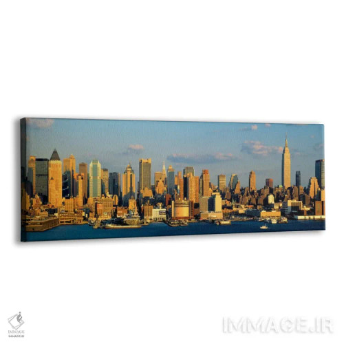 تابلو City Skyline, NYC, New York City, New York State, USA,رودخانه هادسون، خط افق شهر، نیویورک سیتی، ایالت نیویورک، ایالات متحده آمریکا اثر پانورامیک ایمجز (استودیو عکاسی عریض) - نمای پرسپکتیو محصول