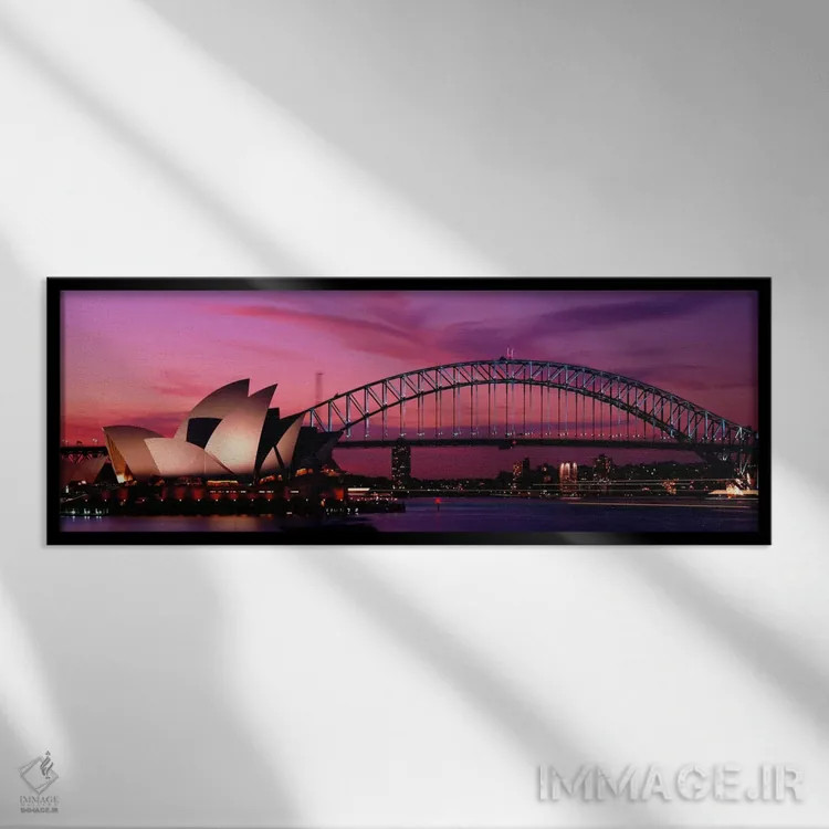 تابلو Sydney, sunset,استرالیا، سیدنی، غروب اثر پانورامیک ایمجز (استودیو عکاسی عریض) - نمای قابدار مشکی