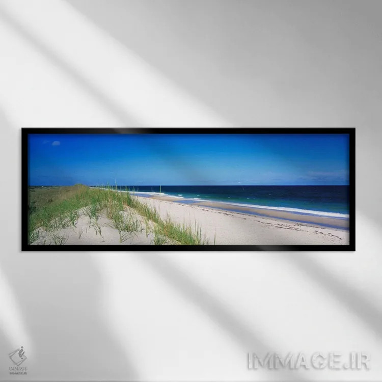 تابلو Cape Hatteras National Seashore, Outer Banks, North Carolina USA,چشمانداز ساحلی، ساحل ملی کیپ هاتراس، اوتر بنکس، کارولینای شمالی، ایالات متحده آمریکا اثر پانورامیک ایمجز (استودیو عکاسی عریض) - نمای قابدار مشکی
