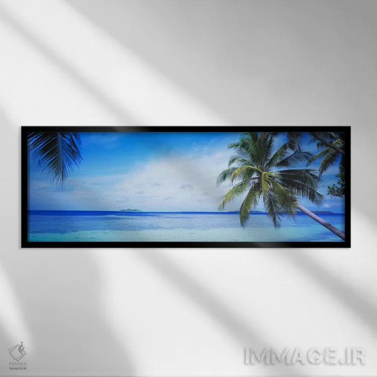 تابلو Indian Ocean,منظره دریایی گرمسیری، اقیانوس هند اثر پانورامیک ایمجز (استودیو عکاسی عریض) - نمای قابدار مشکی