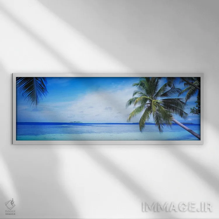 تابلو Indian Ocean,منظره دریایی گرمسیری، اقیانوس هند اثر پانورامیک ایمجز (استودیو عکاسی عریض) - نمای قابدار سفید