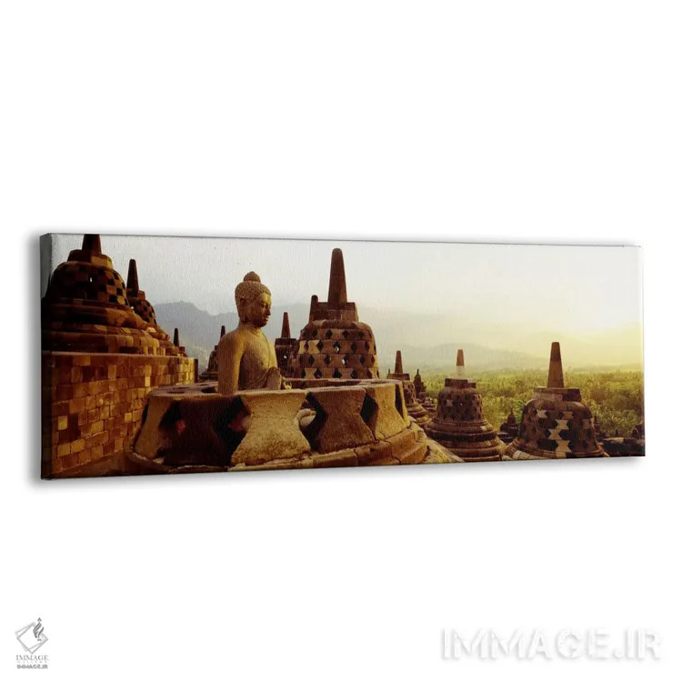 تابلو Java, Borobudur Temple,اندونزی، جاوه، معبد بوروبودور اثر پانورامیک ایمجز (استودیو عکاسی عریض) - نمای پرسپکتیو محصول