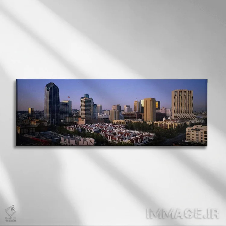 تابلو San Diego, California, USA #3,ساختمانها در شهر، سن دیگو، کالیفرنیا، آمریکا (شماره ۳) اثر پانورامیک ایمجز (استودیو عکاسی عریض) - نمای روبهرو روی دیوار