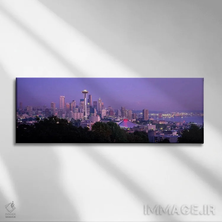 تابلو سیاتل، واشنگتن، آمریکا اثر پانورامیک ایمجز (استودیو عکاسی عریض) - نمای روبهرو روی دیوار