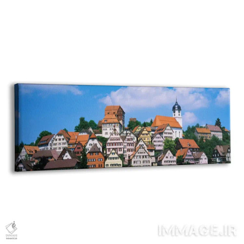 تابلو Altensteig, Black Forest, Germany,ساختمانها روی تپه، آلتناشتایگ، جنگل سیاه، آلمان اثر پانورامیک ایمجز (استودیو عکاسی عریض) - نمای پرسپکتیو محصول