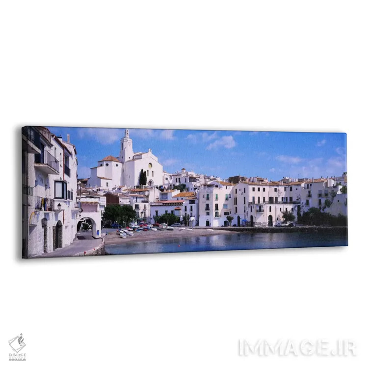 تابلو Cadaques, Costa Brava, Spain,ساختمانها بر لب آب، کاداکس، کوستا براوا، اسپانیا اثر پانورامیک ایمجز (استودیو عکاسی عریض) - نمای پرسپکتیو محصول