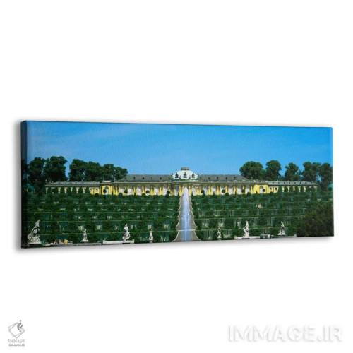 تابلو Sanssouci Palace, Potsdam, Brandenburg, Germany,باغ رسمی مقابل کاخ سانسوسی، پوتسدام، براندنبورگ، آلمان اثر پانورامیک ایمجز (استودیو عکاسی عریض) - نمای پرسپکتیو محصول