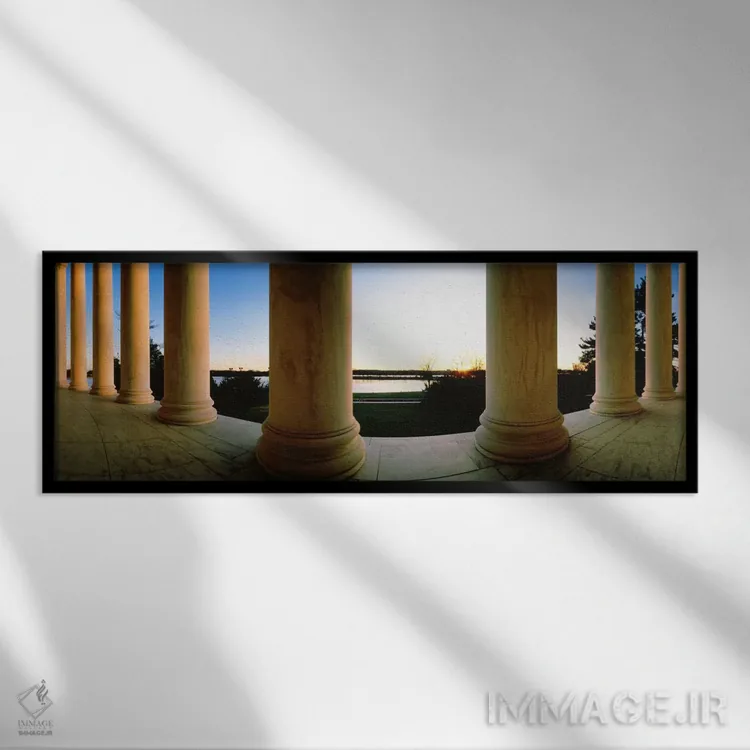 تابلو یادبود جفرسون، واشنگتن دیسی، آمریکا شماره ۲ اثر پانورامیک ایمجز (استودیو عکاسی عریض) - نمای قابدار مشکی