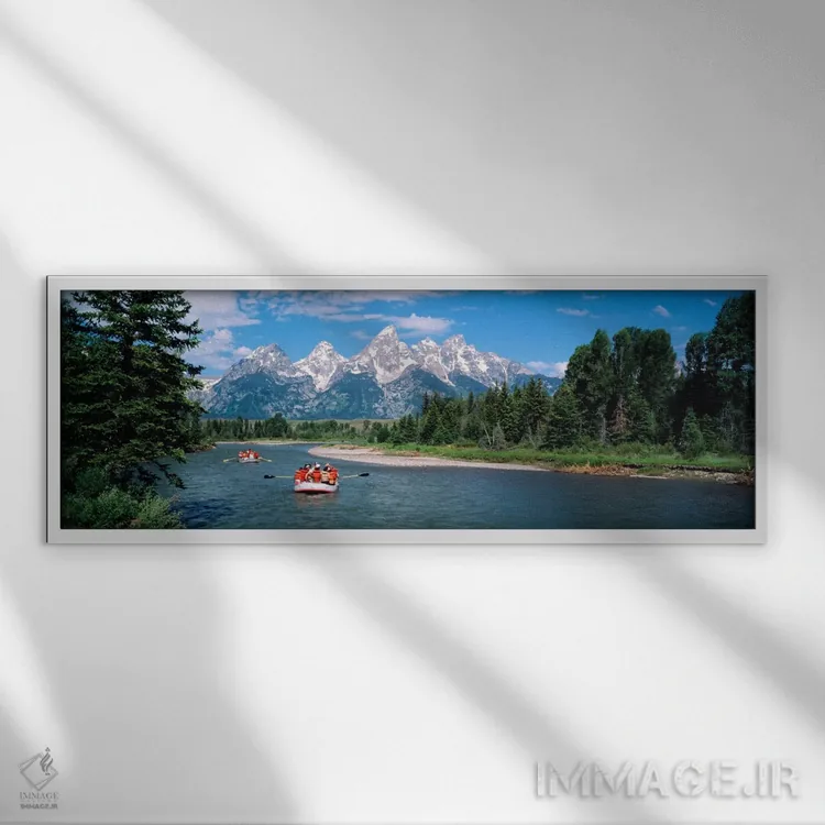 تابلو رفتینگبازها، پارک ملی گرند تیتون، وایومینگ، آمریکا اثر پانورامیک ایمجز (استودیو عکاسی عریض) - نمای قابدار سفید