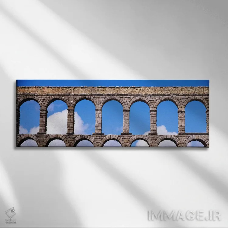 تابلو Segovia, Spain,قنات رومی، سگویا، اسپانیا اثر پانورامیک ایمجز (استودیو عکاسی عریض) - نمای روبهرو روی دیوار