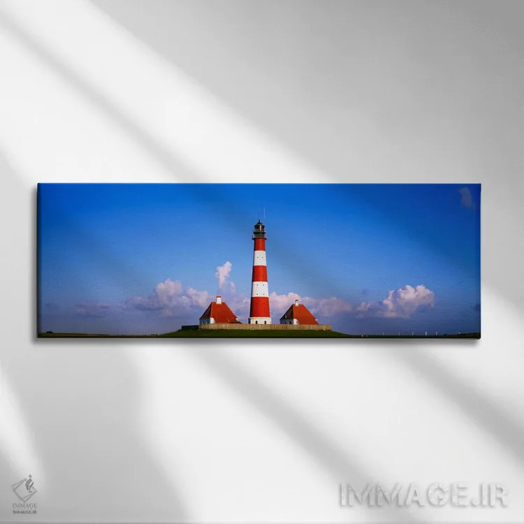 تابلو Nordfriesland, Schleswig-Holstein, Germany,فانوس دریایی وسترهوفرسند، نوردفرایزلند، اشلسویگ-هولشتاین، آلمان اثر پانورامیک ایمجز (استودیو عکاسی عریض) - نمای روبهرو روی دیوار