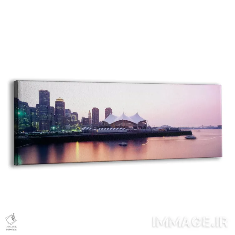 تابلو Charles river, Boston, Massachusetts, USA,آسمانخراشها در کنار رودخانه چارلز، بوستون، ماساچوست، ایالات متحده آمریکا اثر پانورامیک ایمجز (استودیو عکاسی عریض) - نمای پرسپکتیو محصول