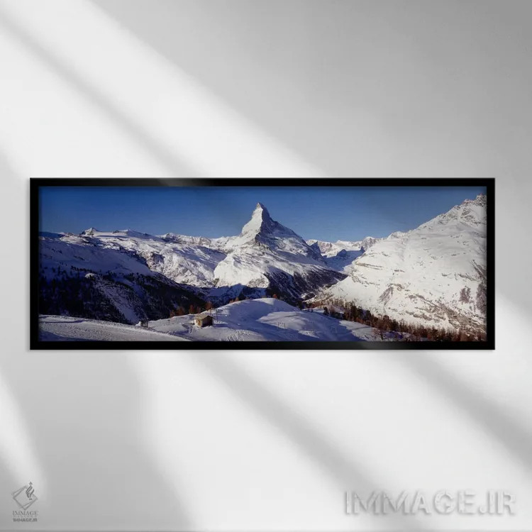 تابلو Zermatt, Valais, Switzerland,ماترهورن، زرمات، واله، سوئیس اثر پانورامیک ایمجز (استودیو عکاسی عریض) - نمای قابدار مشکی