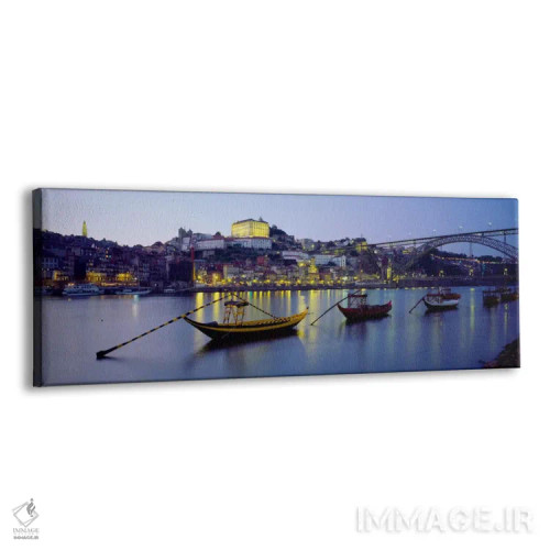 تابلو Douro River, Porto, Portugal,قایقها در رودخانه، رود دورو، پورتو، پرتغال اثر پانورامیک ایمجز (استودیو عکاسی عریض) - نمای پرسپکتیو محصول
