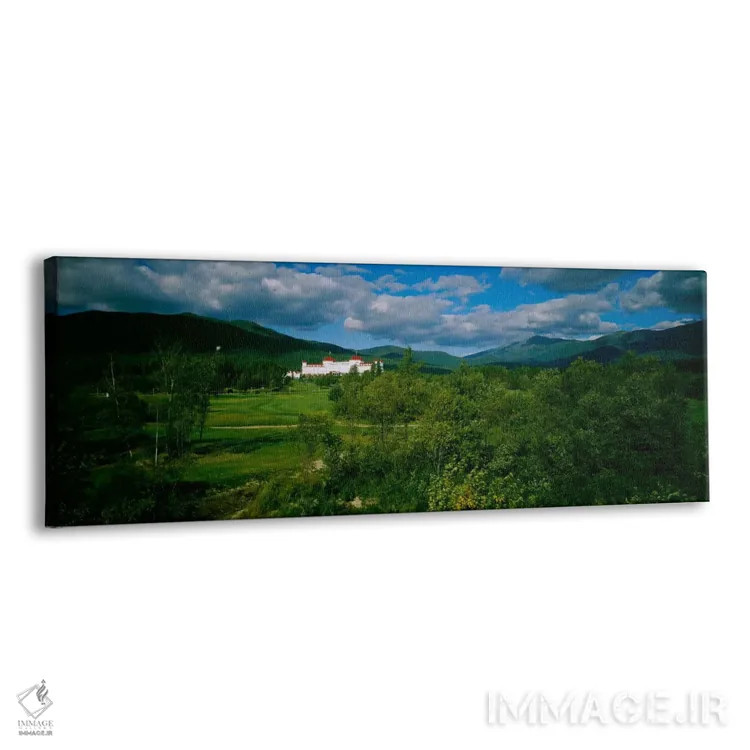 تابلو Bretton Woods, New Hampshire, USA,هتل در جنگل، هتل مونت واشنگتن، برتون وودز، نیوهمپشایر، آمریکا اثر پانورامیک ایمجز (استودیو عکاسی عریض) - نمای پرسپکتیو محصول