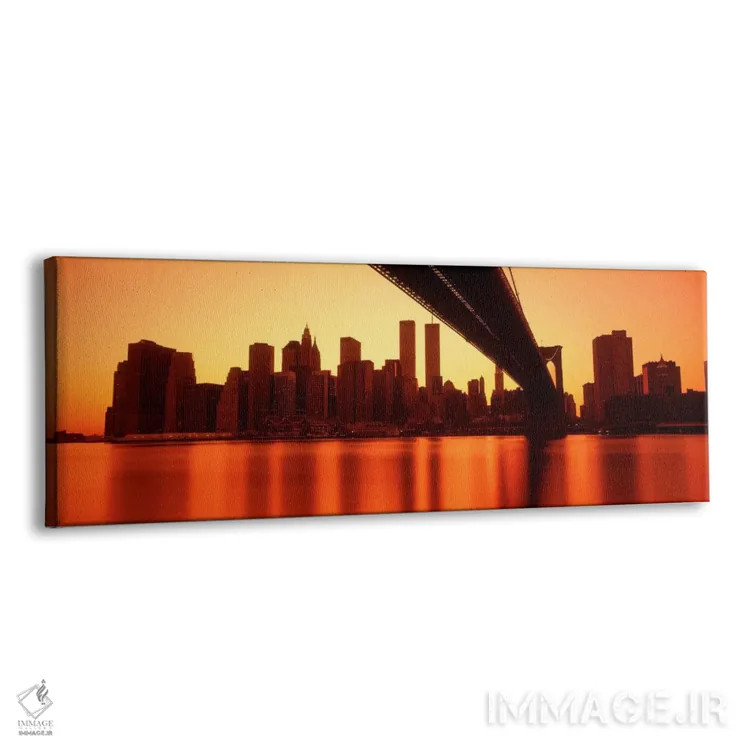 تابلو East River and Brooklyn Bridge,آمریکا، نیویورک، رودخانه ایست و پل بروکلین اثر پانورامیک ایمجز (استودیو عکاسی عریض) - نمای پرسپکتیو محصول