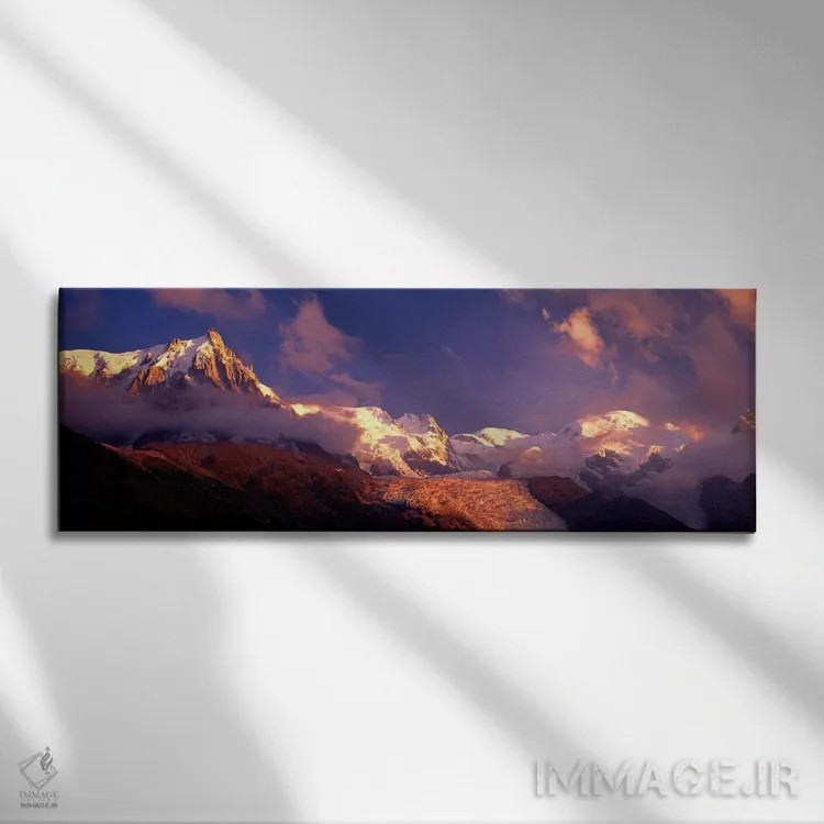 تابلو Mont Blanc Massif, Haute-Savoie, Rhone-Alpes, France,آیگی دو میدی، تودهکوه مونبلان، اوتساووا، رون-آلپ، فرانسه اثر پانورامیک ایمجز (استودیو عکاسی عریض) - نمای روبهرو روی دیوار