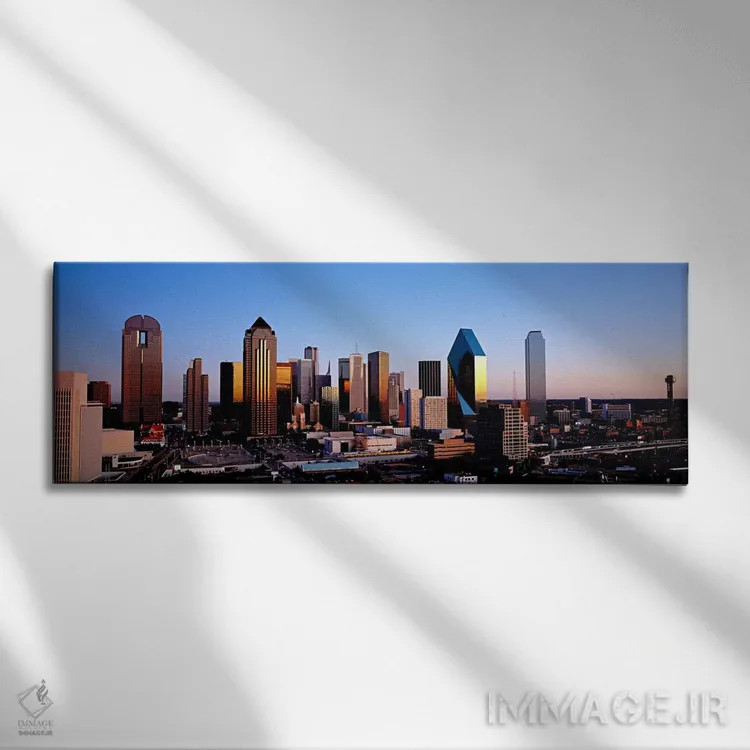 تابلو Texas, Dallas, sunrise,آمریکا، تگزاس، دالاس، طلوع خورشید اثر پانورامیک ایمجز (استودیو عکاسی عریض) - نمای روبهرو روی دیوار