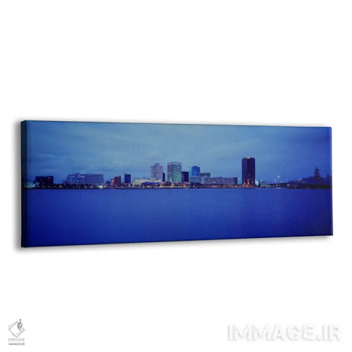 تابلو Norfolk, Virginia, USA,ساختمانها در کنار آب، نورفک، ویرجینیا، ایالات متحده آمریکا اثر پانورامیک ایمجز (استودیو عکاسی عریض) - نمای پرسپکتیو محصول