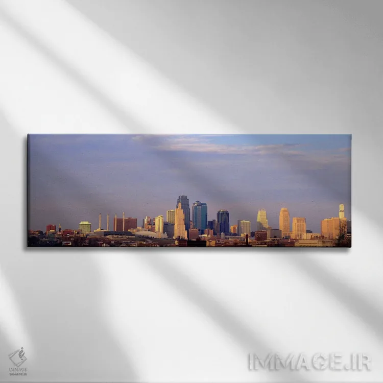 تابلو Kansas City, Missouri, USA,آسمانخراشها در یک شهر، کانزاس سیتی، میسوری، ایالات متحده آمریکا اثر پانورامیک ایمجز (استودیو عکاسی عریض) - نمای روبهرو روی دیوار