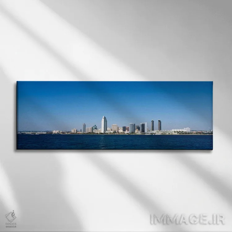 تابلو San Diego, California, USA #9,ساختمانها در کنار آب، سن دیگو، کالیفرنیا، ایالات متحده آمریکا (۹) اثر پانورامیک ایمجز (استودیو عکاسی عریض) - نمای روبهرو روی دیوار