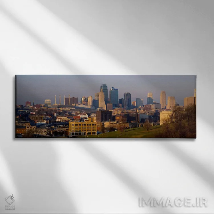 تابلو Kansas City, Missouri, USA,نمای زاویه بالا از نمای شهری، کانزاس سیتی، میسوری، ایالات متحده آمریکا اثر پانورامیک ایمجز (استودیو عکاسی عریض) - نمای روبهرو روی دیوار