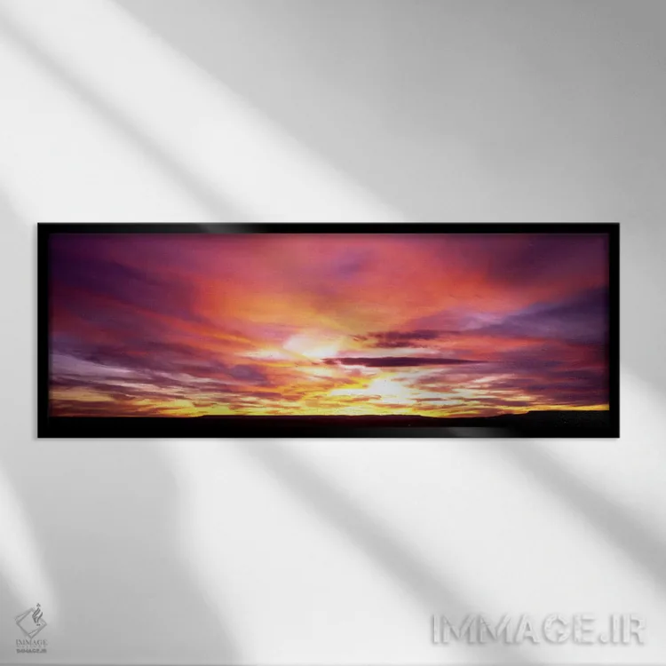 تابلو Canyon De Chelly, Arizona, USA,غروب آفتاب، کانیون دو شلی، آریزونا، ایالات متحده آمریکا اثر پانورامیک ایمجز (استودیو عکاسی عریض) - نمای قابدار مشکی