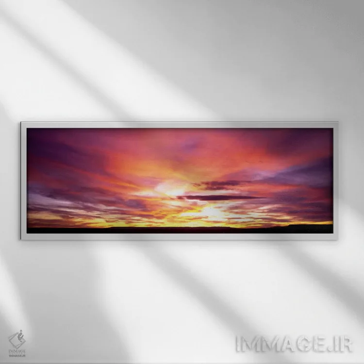 تابلو Canyon De Chelly, Arizona, USA,غروب آفتاب، کانیون دو شلی، آریزونا، ایالات متحده آمریکا اثر پانورامیک ایمجز (استودیو عکاسی عریض) - نمای قابدار سفید