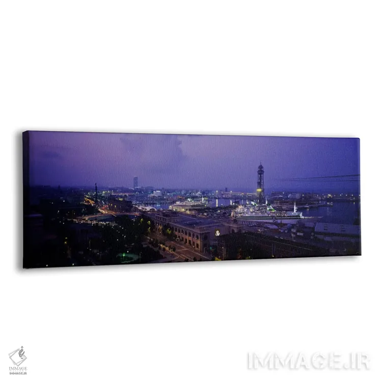 تابلو Barcelona, Spain,نمای بالا از محله ال راوال و محله گوتیک، بارسلون، اسپانیا اثر پانورامیک ایمجز (استودیو عکاسی عریض) - نمای پرسپکتیو محصول