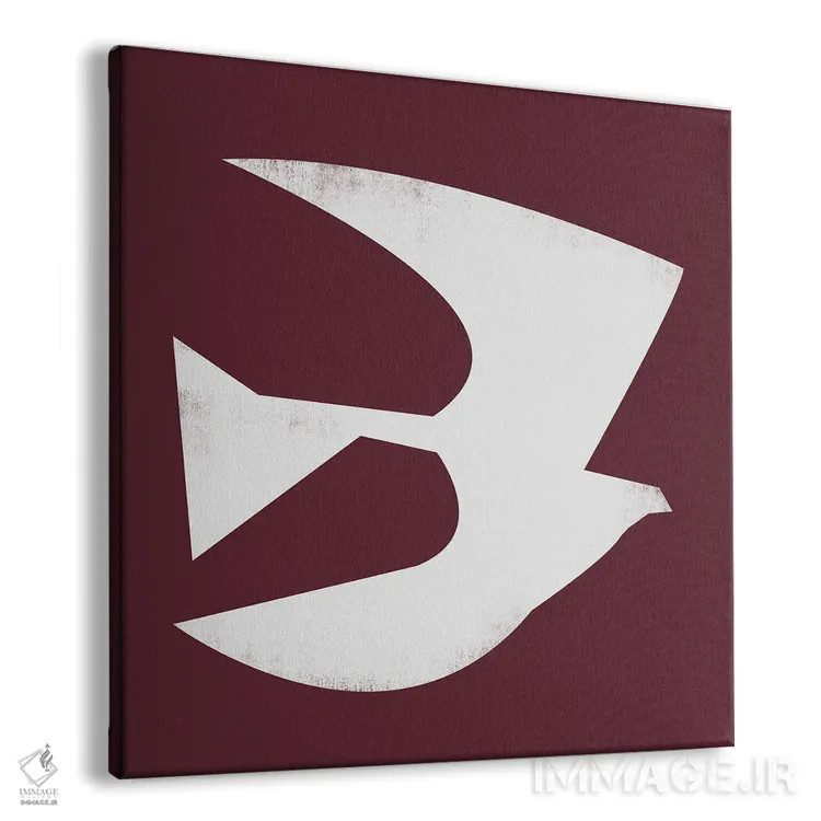 تابلو پرنده مینیمال چهار اثر دانیلو د آلکساندریا - نمای پرسپکتیو محصول