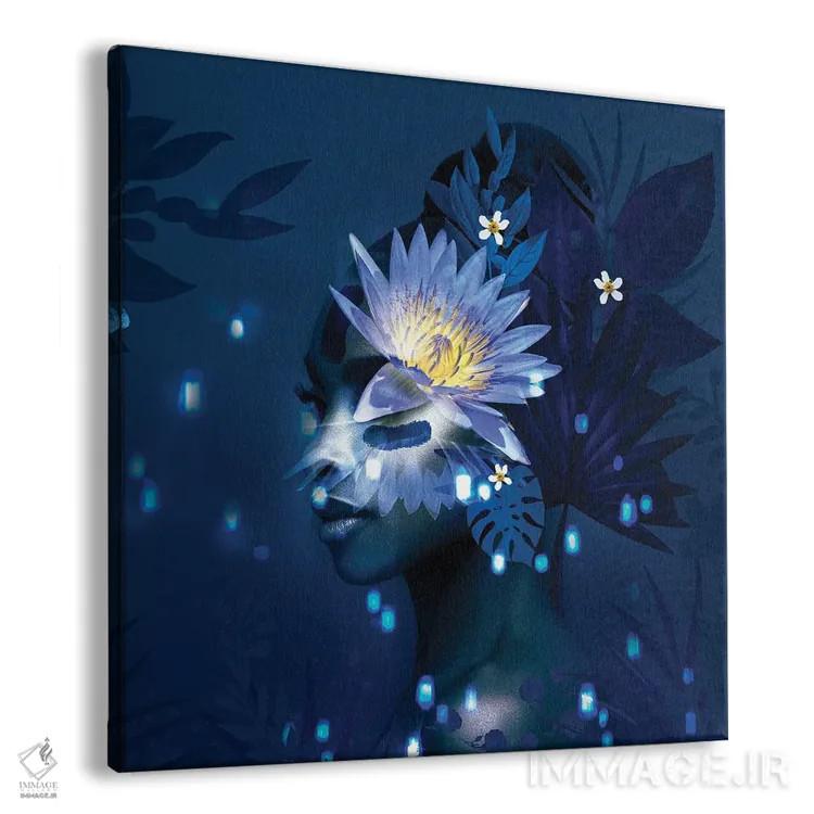 تابلو زن با آواتار نورانی اثر دانیلو د آلکساندریا - نمای پرسپکتیو محصول