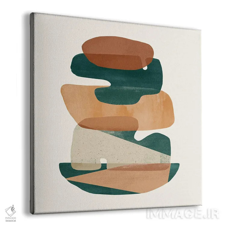 تابلو سنگهای انتزاعی سه اثر دانیلو د آلکساندریا - نمای پرسپکتیو محصول