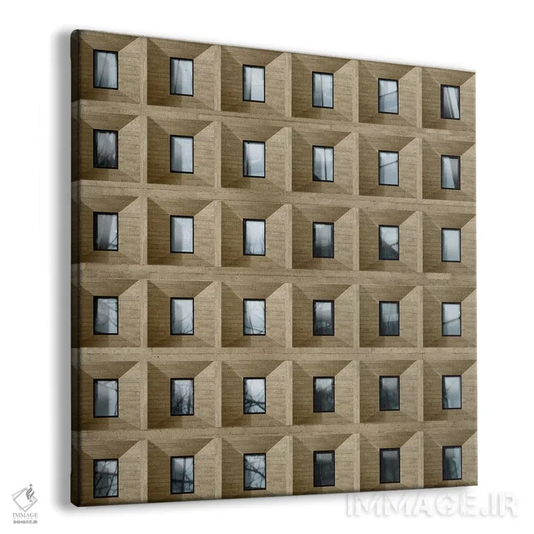 تابلو پنجره انتزاعی شش اثر دانیلو د آلکساندریا - نمای پرسپکتیو محصول