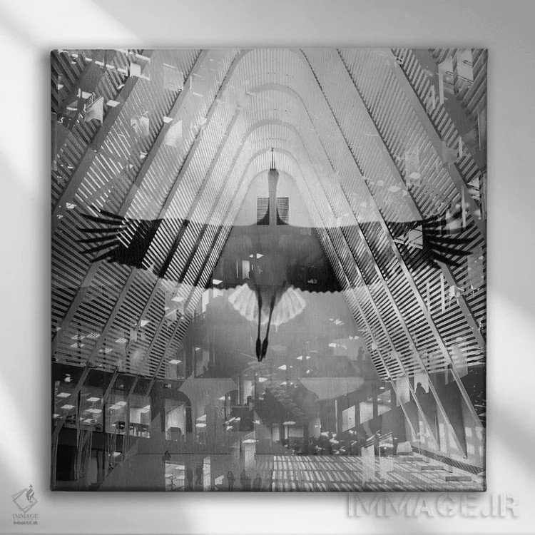 تابلو الگوی پنجرهها شماره ۱۲ اثر دانیلو د آلکساندریا - نمای روبهرو روی دیوار