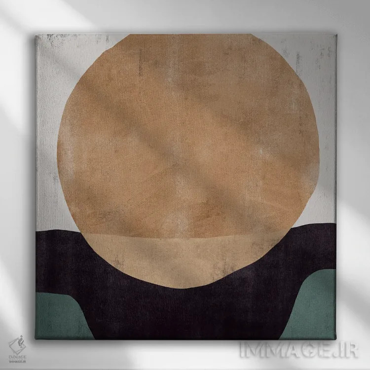 تابلو غروب انتزاعی شش اثر دانیلو د آلکساندریا - نمای روبهرو روی دیوار