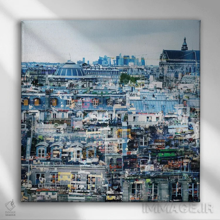 تابلو الگوی پنجرهها شماره ۱۸ اثر دانیلو د آلکساندریا - نمای روبهرو روی دیوار