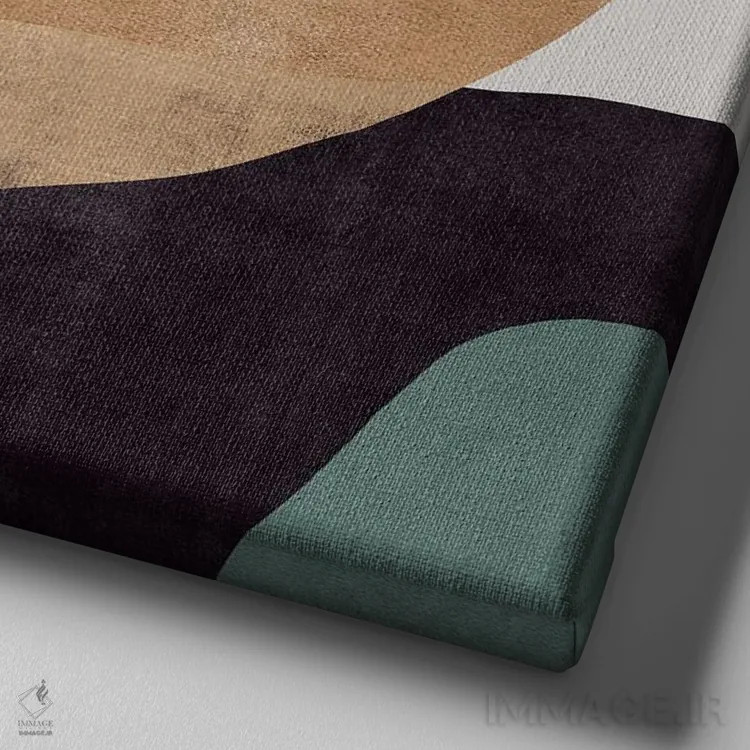 تابلو غروب انتزاعی شش اثر دانیلو د آلکساندریا - نمای نزدیک بافت بوم